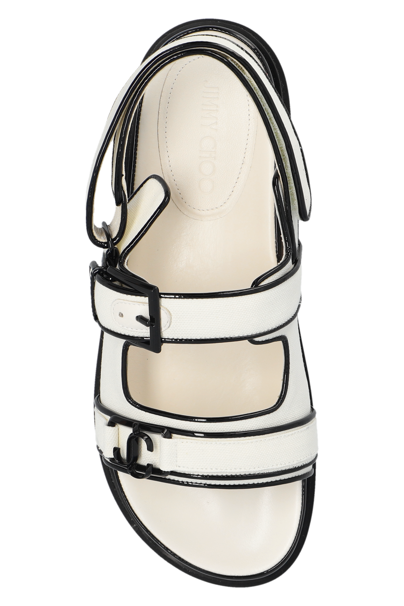 SALE!!Jimmy Choo★ELYN FLAT Elyn Flat | Black Calf Leather Flat Sandals | New Collection